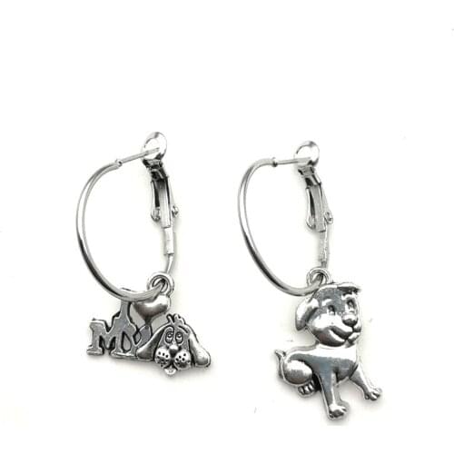 New 2020 I love dogEarrings, Asymmetrical dog Earrings, Hoops, Celestial Earrings, Hoops Hoop Earrings Star, Womens Gift