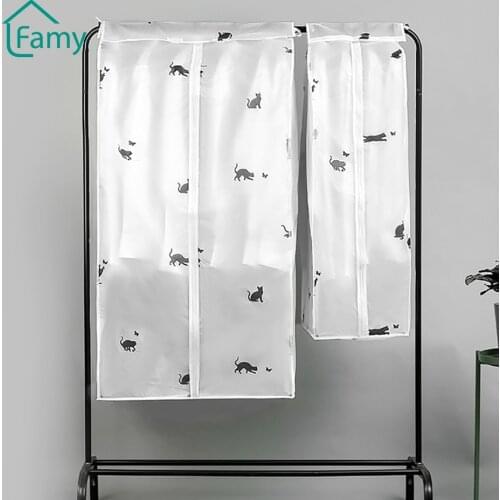 Hanging Garment Bags Dust Cover PEVA Moth-Proof Breathable Dust-Proof with Zipper Clothing Suit Fall Jacket Closet Storage
