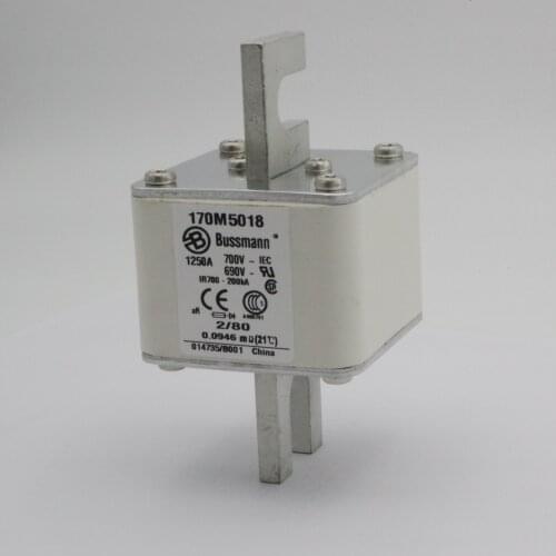 Fuse 170M5018 1250A 600V Square Body Fuse for the Transformer Overload and Short-circuit Protection