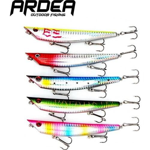 Ardea Floating Pencil Baits 125mm18.3g Long Hard Lures Sharp Hook Artificial Saltwater Minnow Baits Bass Wobblers Fishing Tackle