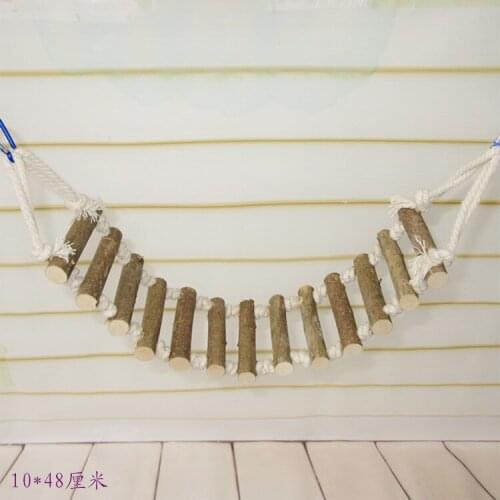 Parrot supplies toy bird Rotary ladder bird ladder Rough wood ladder Parrot swing stand ladder