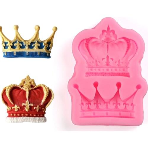 Princess Queen Crowns 3D Silicone Mold Fondant Cake Cupcake Decorating Tools Clay Resin Candy Mold