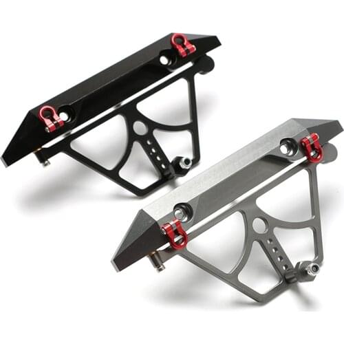 RCTOYFUN Metal Rear Bumpers With Spare Tire Bracket DIY Upgrade Appearance Accessory For 1/10 RC Crawler Car Axial SCX10II Jeeps