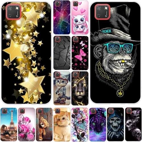 Silicone Phone Case For Huawei Honor 9s Case 5.45" Soft TPU Back Cover For Honor 9s 2020 Honor9s Cover Flower Anime Cat Bumper