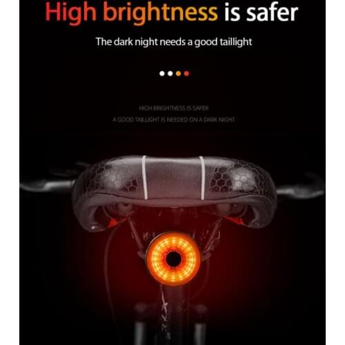 Smart Bicycle Rear Light Auto Start/Stop Brake Sensing IPx6 Waterproof USB Charge Cycling Tail Taillight Bike Light Accessories