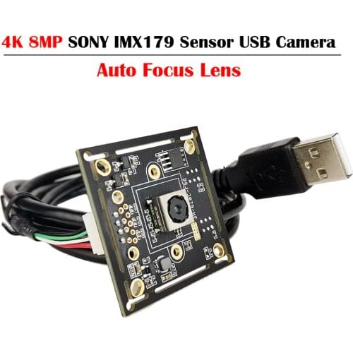 4K 8MP USB Camera 3264X2448 SONY IMX179 Sensor UVC OTG Plug and Play Usb Webcam Mouble With Auto Focus Lens for PC Laptop