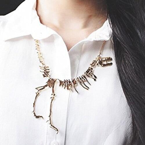 Alloy Dinosaur Vintage Necklace Short Collar Fashion Costume Jewelry Hip Hop Necklace For Women Teens