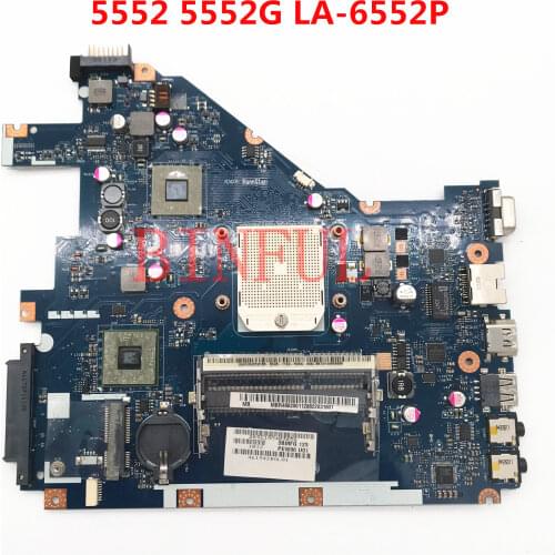 High quality For 5552 5552G NV50A MBR4602001 PEW96 LA-6552P Laptop motherboard AMD DDR3 100% full Tested