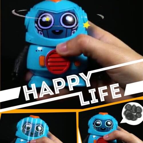 Cute Face change the sound of the robot puzzle fun parent-child interaction intelligent recording childrens toy doll machine