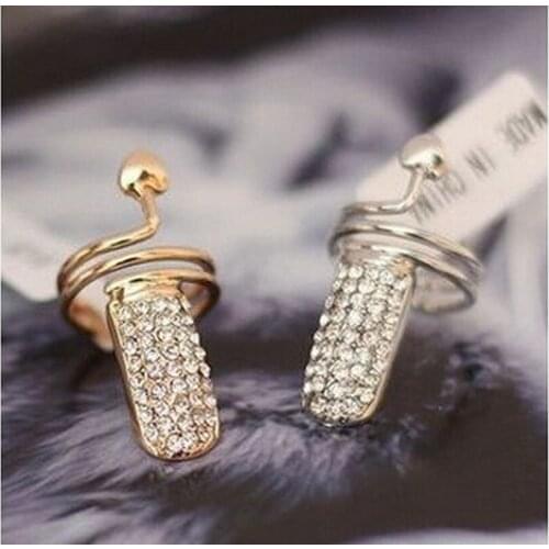 Winter Popular Punk Miami Cuba Simple Wild Peach Heart Hip Hop Independent Aesthetics Initial Nail Zinc Alloy Ring Female