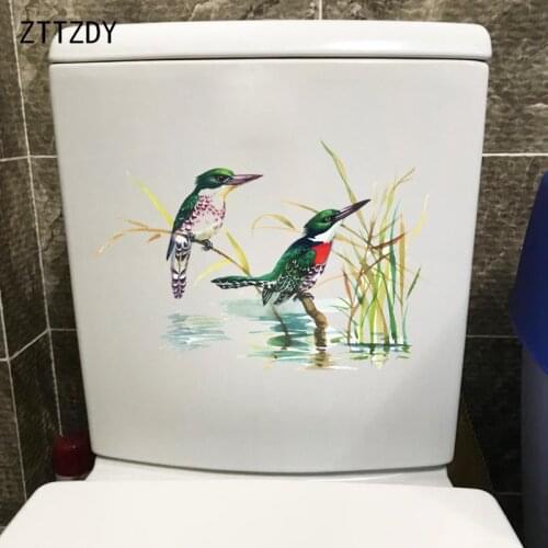 ZTTZDY 26CM×17.9CM Color Ink Painting Home Bedroom Wall Decor Classic Bathroom Toilet Stickers T2-0901