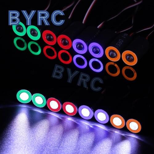 1PCS RC Car 2-Modes 17MM LED Lights Headlight for 1/10 RC Crawler Car Axial SCX10 90046