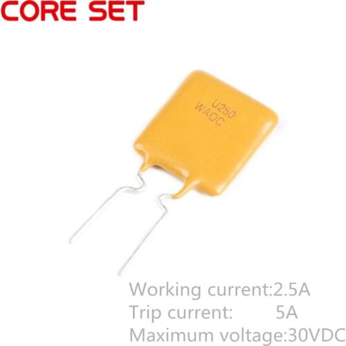 10PCS 30V 2.5A 2500MA PPTC Resettable Fuse RUEF250 UF250 Pitch 5mm