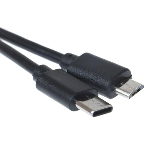 30CM Type-C (USB-C) to Micro USB Male Sync Charge OTG Charger Cable Cord Adapter
