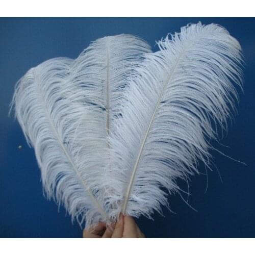 Manufacturers sell 50 pcs high quality White ostrich feathers 20-22 inch 50-55 cm Wedding decoration