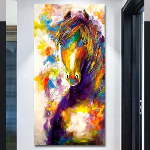 60x120 Colorful Horse Diy Diamond painting cross stitch Full square round diamond embroidery sale Modern Wall decor canvasZP-967