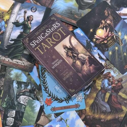 78pcs Modern Spellcasters Tarot Full English Tarot Cards Deck Family Board Game