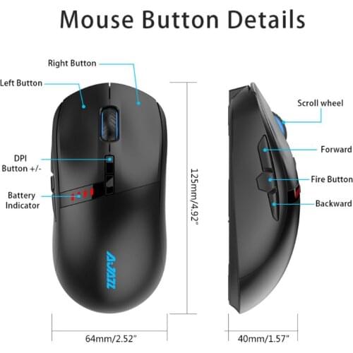 AJazz Professional-Grade i305Pro Wireless RGB 2.4G Gaming Mouses Q81F