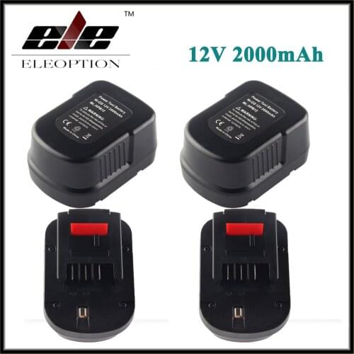 4x New 12V 2000mAh Ni-CD Battery For Black & Decker FSB12 BD1204L BD-1204L B-8315 BPT1047 A12 HPB12 A12-XJ A12EX A1712 FS120B