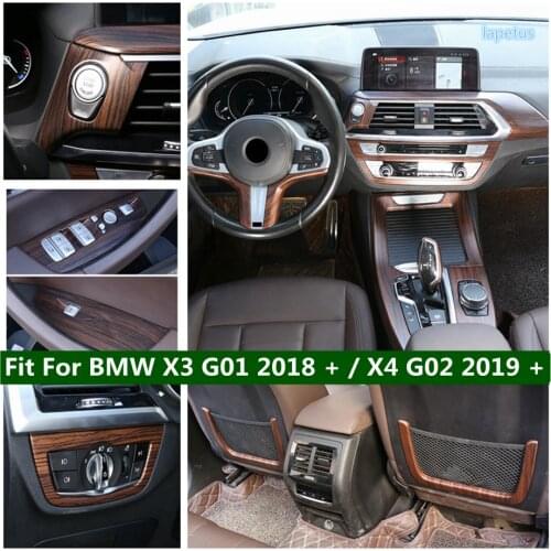 Accessories Fit For BMW X3 G01 2018 - 2021 X4 G02 2019 - 2021 Steering Wheel / Window Lift Button Switch / AC Cover Trim ABS