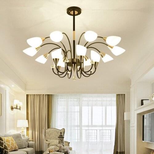 American LED chandeliers restaurant lamps loft suspension iron luminaires living room lights Industrial retro bedroom lighting