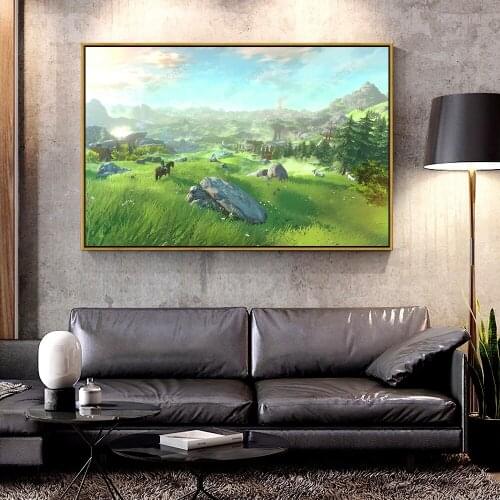 Artcozy Wild Hero Oil Canvas Painting for Home Decoration Wall Art Canvas Printings Landscape Spray Painting Waterproof Ink