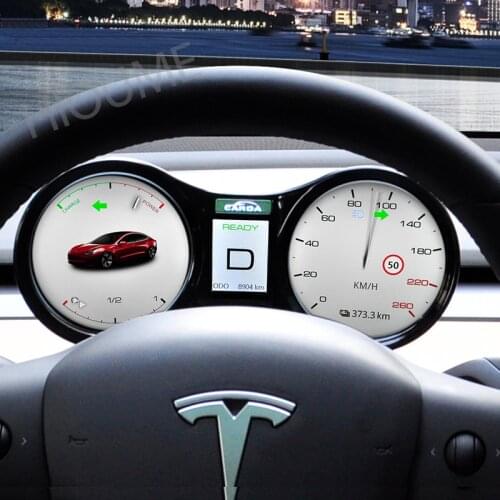 Car LCD Instrument Cluster Retrofit Multimedia Digital Dashboard for Tesla Model 3 / Model Y Head-up Display Panel Gauges