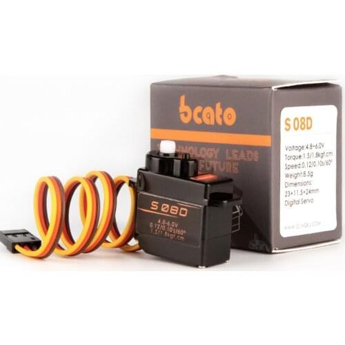 Bcato S08D II Plastic Digital Micro Servo 8g/12g/ 2.4kg High-Speed Digital Servo for RC Helicopter Airplane RC Quadcopter