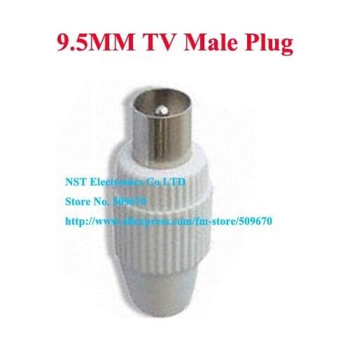 Free shipping/50pcs/High Quality 9.5mm TV Male Plug Connector Adapter New