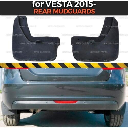 Mudguards for Lada Vesta 2015- on rear wheels trim accessories mud flaps broad splash guards mud car styling