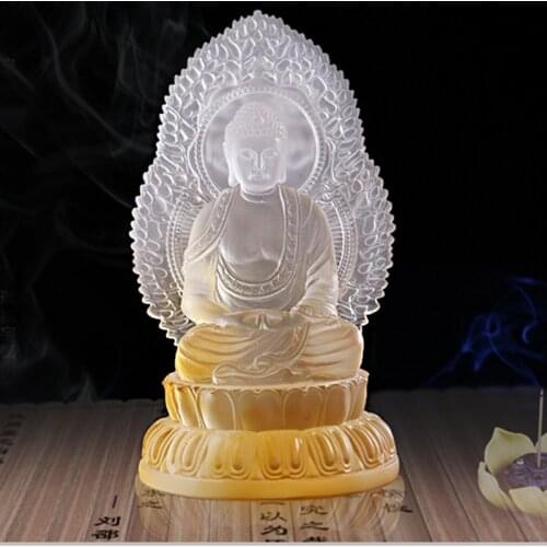 Buddhist Crafts Ornaments Glass Material Eight Patron Saints Sakyamuni, Manjushri, Zodiac Patron Saints Religious Supplies