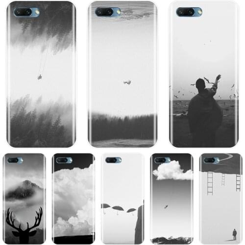 Phone Case Silicone For Huawei Honor 8X MAX 10 9 8 Black White Art Back Cover For Huawei Honor 7 8 9 10 Lite 7S 7X 7A 7C Pro
