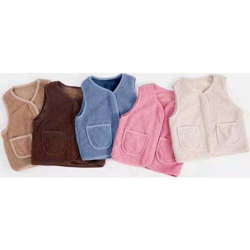 Kids Cashmere Waistcoat Winter Baby Boys and Girls Vest Children Warm Cotton Vests