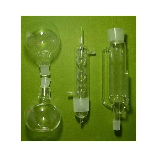 1000ml Soxhlet Extractor with Condenser Pumping Tube and Two 29/32 Flat Flasks