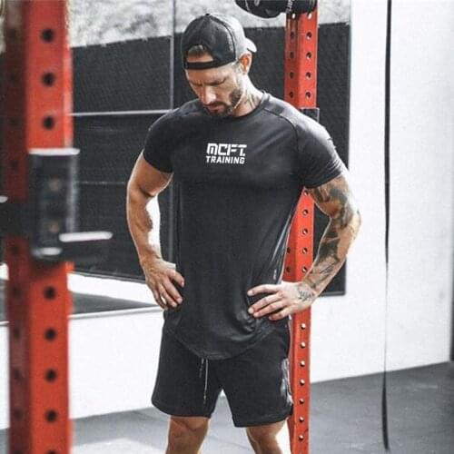Brand Mesh Short Sleeve T Shirt Men Street Fashion Slim Fit Fitness T-shirt Summer Workout O-neck Quick Dry Hip Hop Tshirt