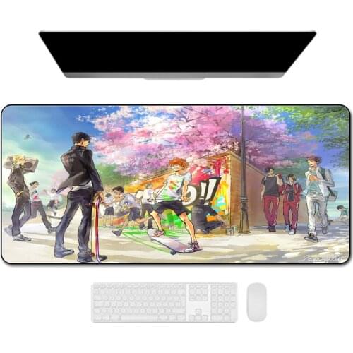 XGZ Anime Mouse Pad Haikyuu Notebook Gaming Accessories Desk Mat Xxl Non-slip Rubber Japanese Cherry MousePad Carpet Waterproof