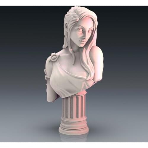 60mm Resin Model Sexy Beauty Girl Bust Figure Unpainted Sculpture