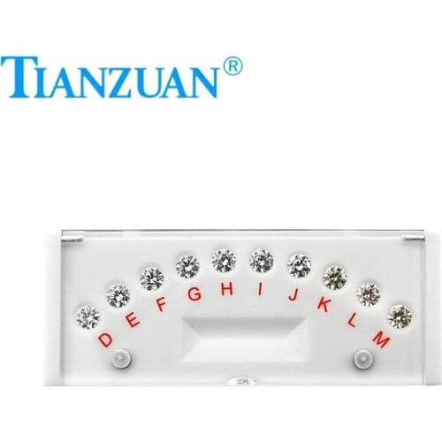 White box 4c diamond master cz stones color clarity size cut tester sets