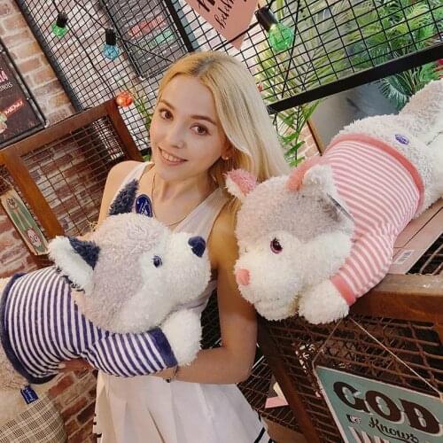 New Dressing Dog Plush Toy High Quality Husky Dog Pillow Comfortable Husky Doll