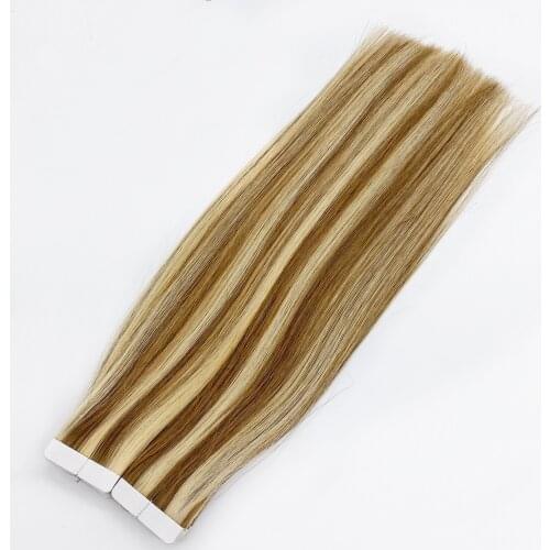 One Donor Remy Human Tape Hair Extension Highlight 10/60 Have In Stock