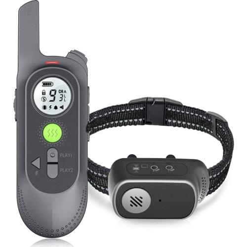 Dog Training Collar with Remote Voice Commands Shock Collar for Dogs Large Breed Vibration Waterproof Electric Dog Shock Collar