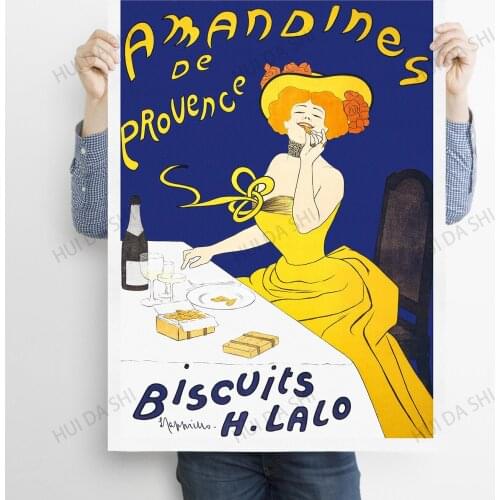 Amandines de Provence Posters by Leonetto Cappiello, Classic Biscuit Advertisement Print, Art Nouveau, Retro Home Decor