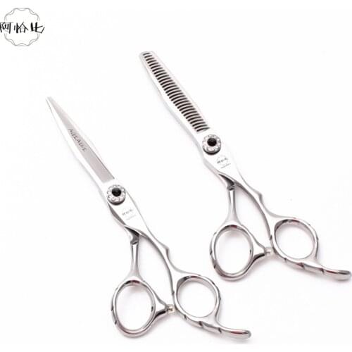 A9009 6'' JP 440C Antlers "W" Tooth Professional Human Hair Hairdressing Scissors Cutting and Thinning Salon Style Barbers Tools