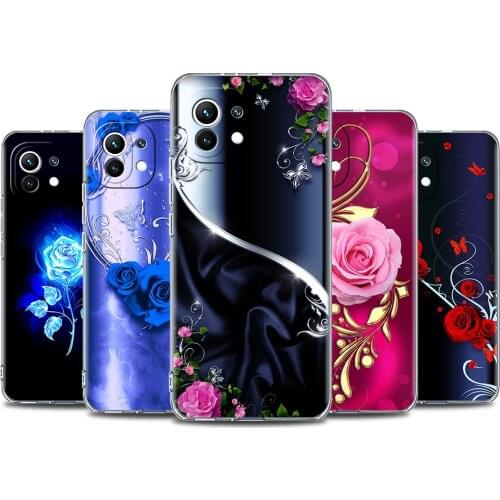 Clear Case for Xiaomi Redmi Note 9S 9 8 8T 7 10 9C 9A 7A 8A K40 Pro Soft Silicone Shockproof Cover Cute Crystal Flower