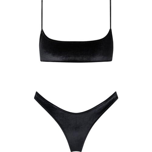 Sexy Triangle Push Up Bikini Set Brazilian String Thong Swimwear Ruched Bandage Bikinis Women Two Piece Swimsuit Micro Biquini