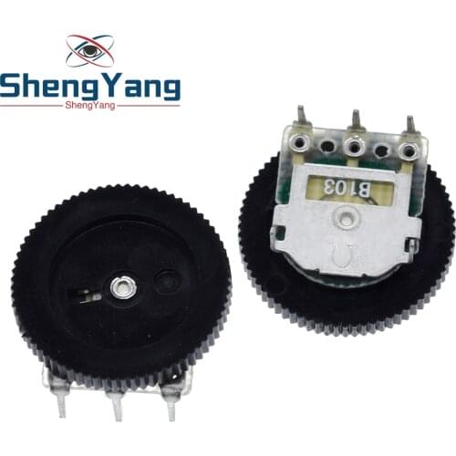 ShengYang 10 Pcs B103 16x2mm 10K Ohm Double Dial Taper Volume Wheel Duplex Potentiometer Z07 Drop ship