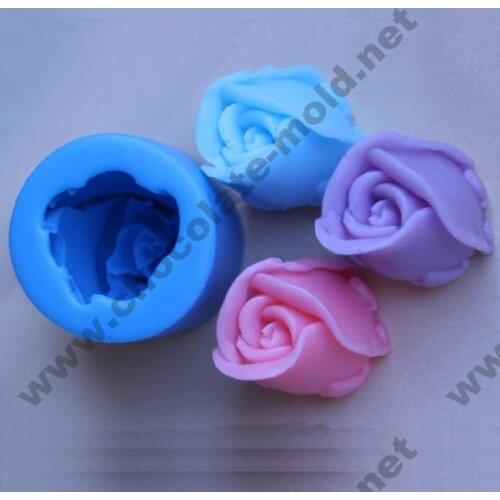 Silicone mould 3.5*3.5*4.5 3D Rose shape Fondant cake mold chocolate mold flower resin clay craft mold cake decoration tools