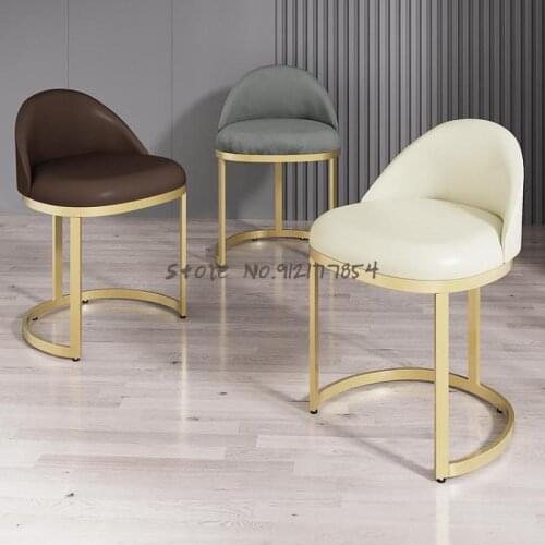 Nordic bedroom dressing table chair light luxury backrest stool makeup stool simple modern dressing table chair desk stool