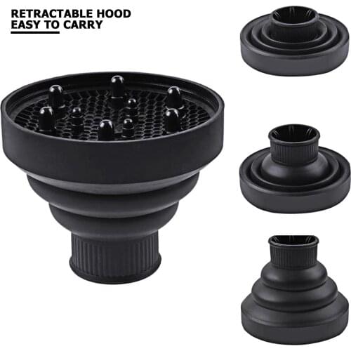 Foldable Hair Diffuser Cap for Curly Wavy Hair Portable Blow Dryers Attachment Hairstyle Salon DIY Hair Styling Tool