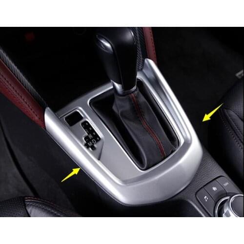 STYO Car ABS Matte Interior Gear Shift Panel Frame Trim For LHD MAZDA1 CX-3 CX3 2017-2018